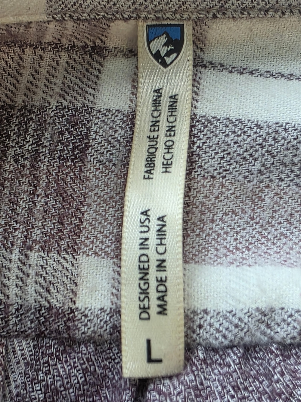 KÜHL Kamila.Flannel Shirt In Women's Large. Purple and White Plaid. - Picture 6 of 10